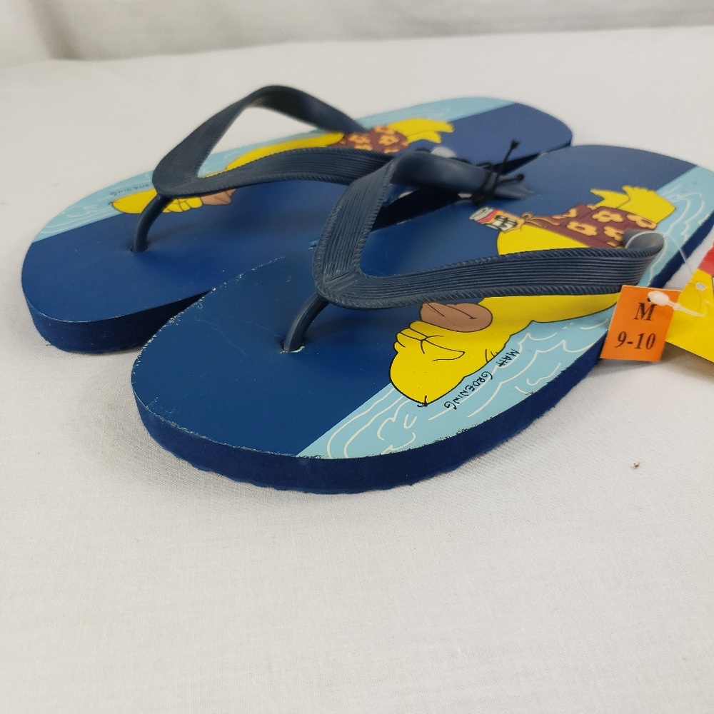 The Simpsons Homer Blue Flip Flops